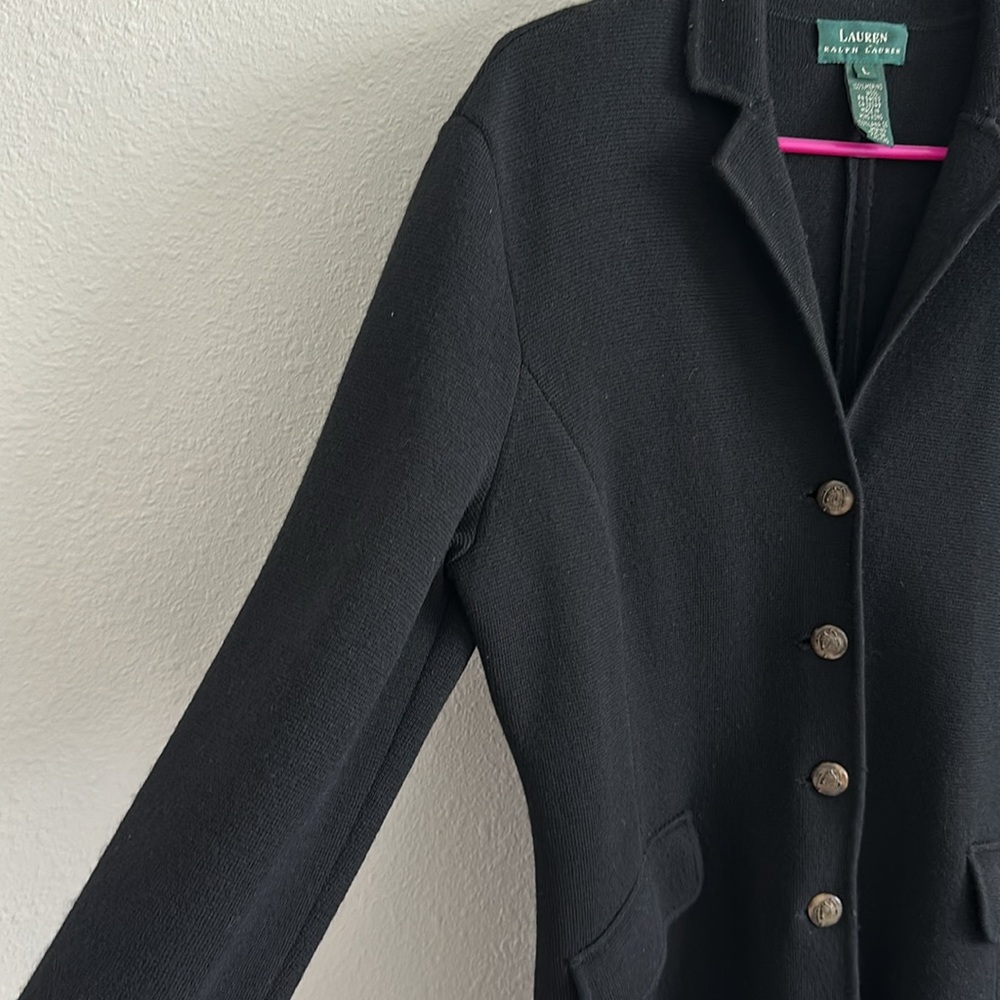 Ralph lauren  black cardigan size large - Picture 4 of 6